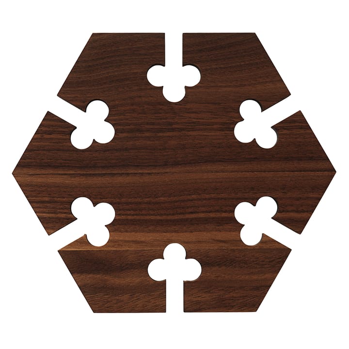 Gourmet Wood Trivet hexagon - Valnöt - Warm Nordic