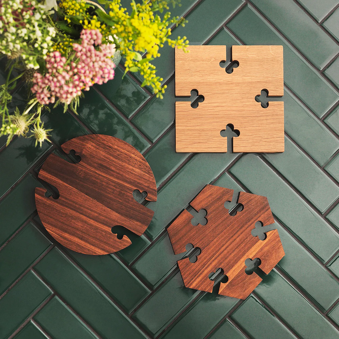 Gourmet Wood Trivet square, Ek Warm Nordic