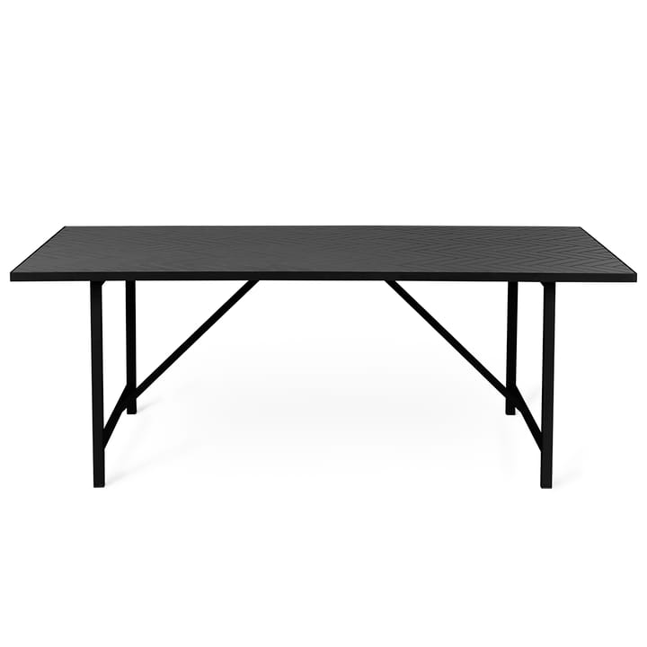 Herringbone Tile matbord svart underrede - Soft black - Warm Nordic