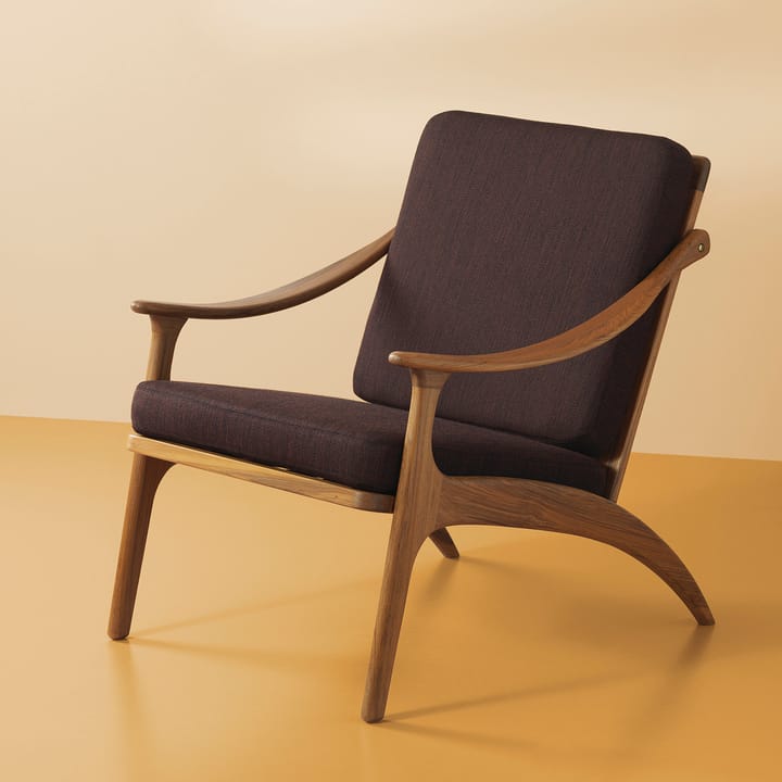 Lean Back Balder fåtölj teak, Coffee brown Warm Nordic