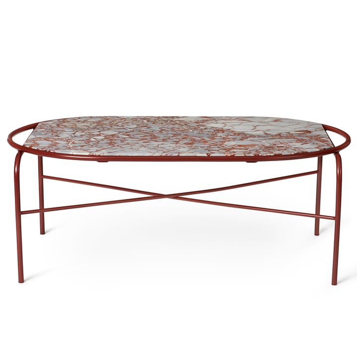 Secant ovalt soffbord marmor - Red veined - Warm Nordic