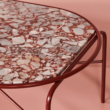 Secant ovalt soffbord marmor - Red veined - Warm Nordic