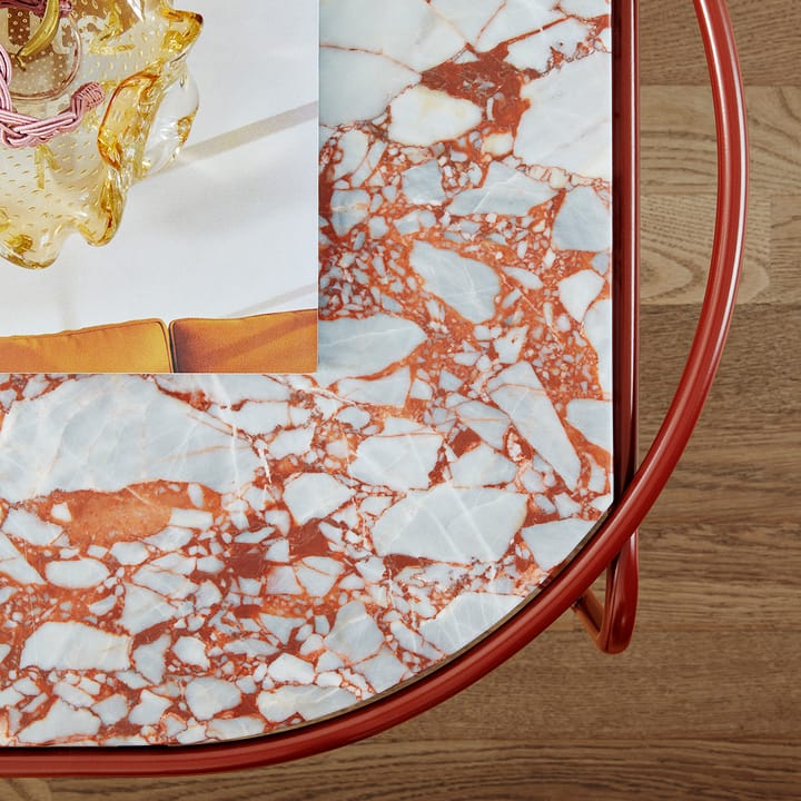 Secant ovalt soffbord marmor - Red veined - Warm Nordic
