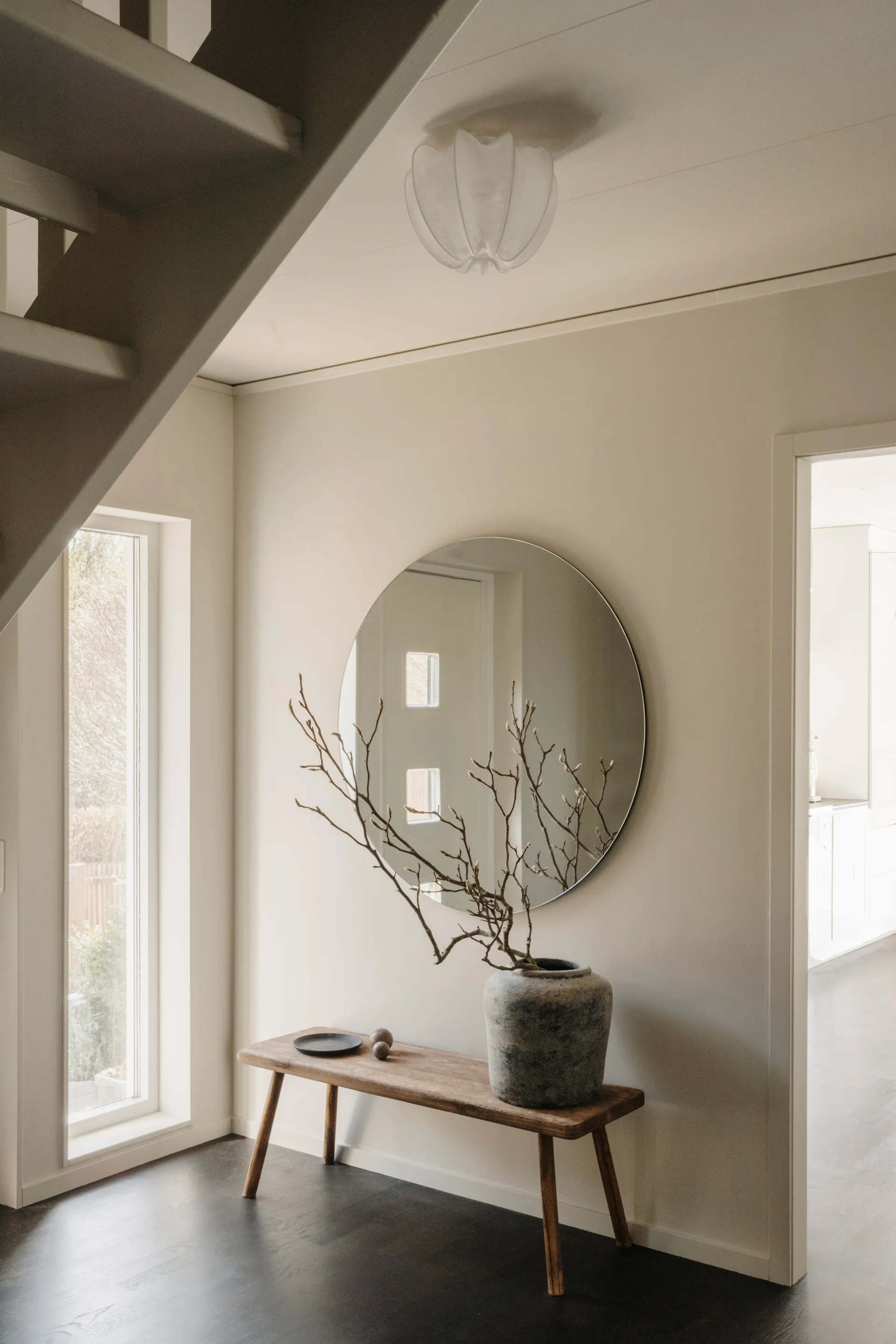 Anna plafond mini Ø30 cm, White linen Watt & Veke