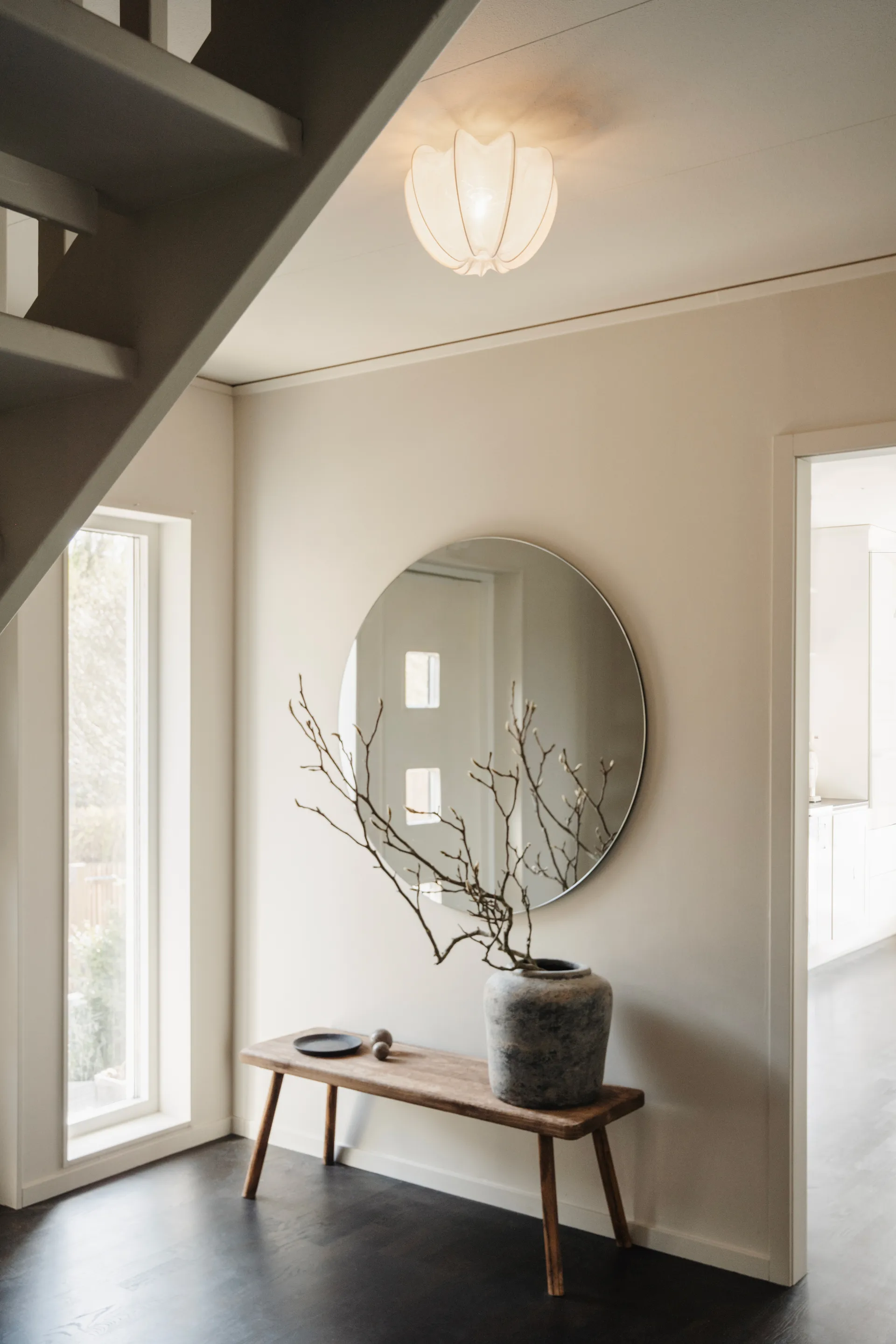 Anna plafond mini Ø30 cm, White linen Watt & Veke