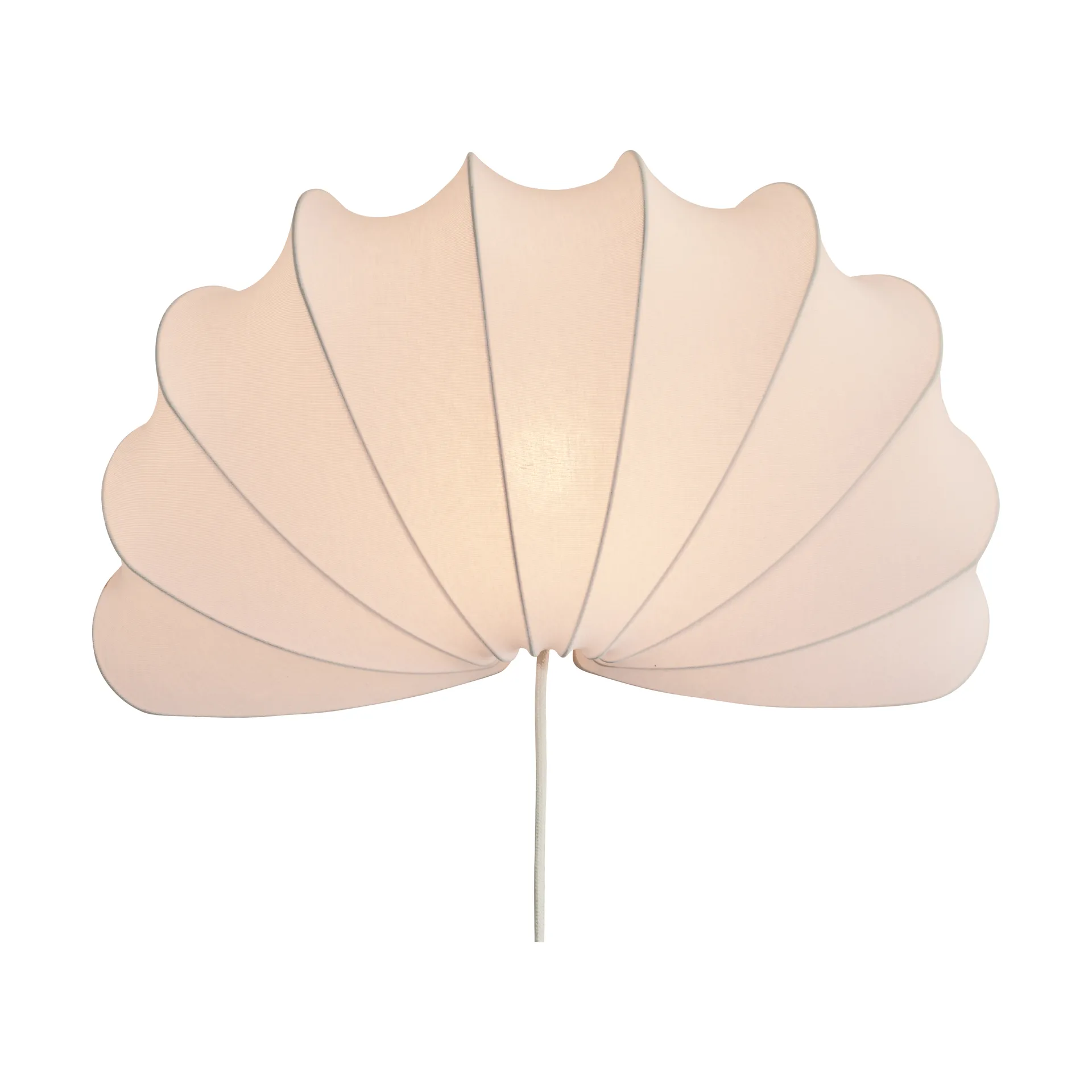 Anna vägglampa L 54 cm, White cotton Watt & Veke