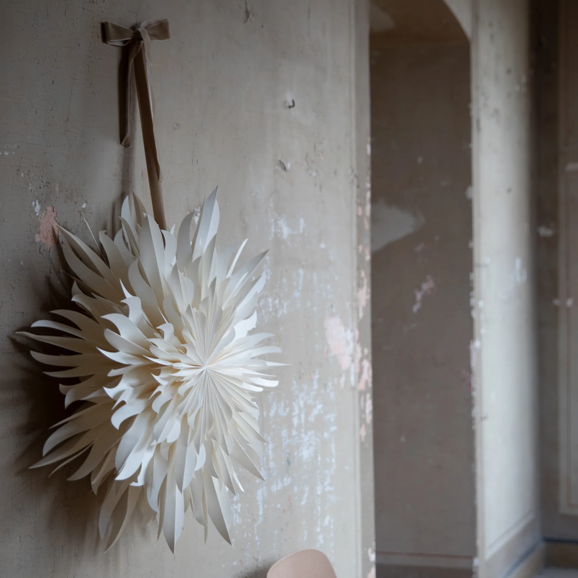 Eldig julstjärna Ø70 cm, Vit Watt & Veke