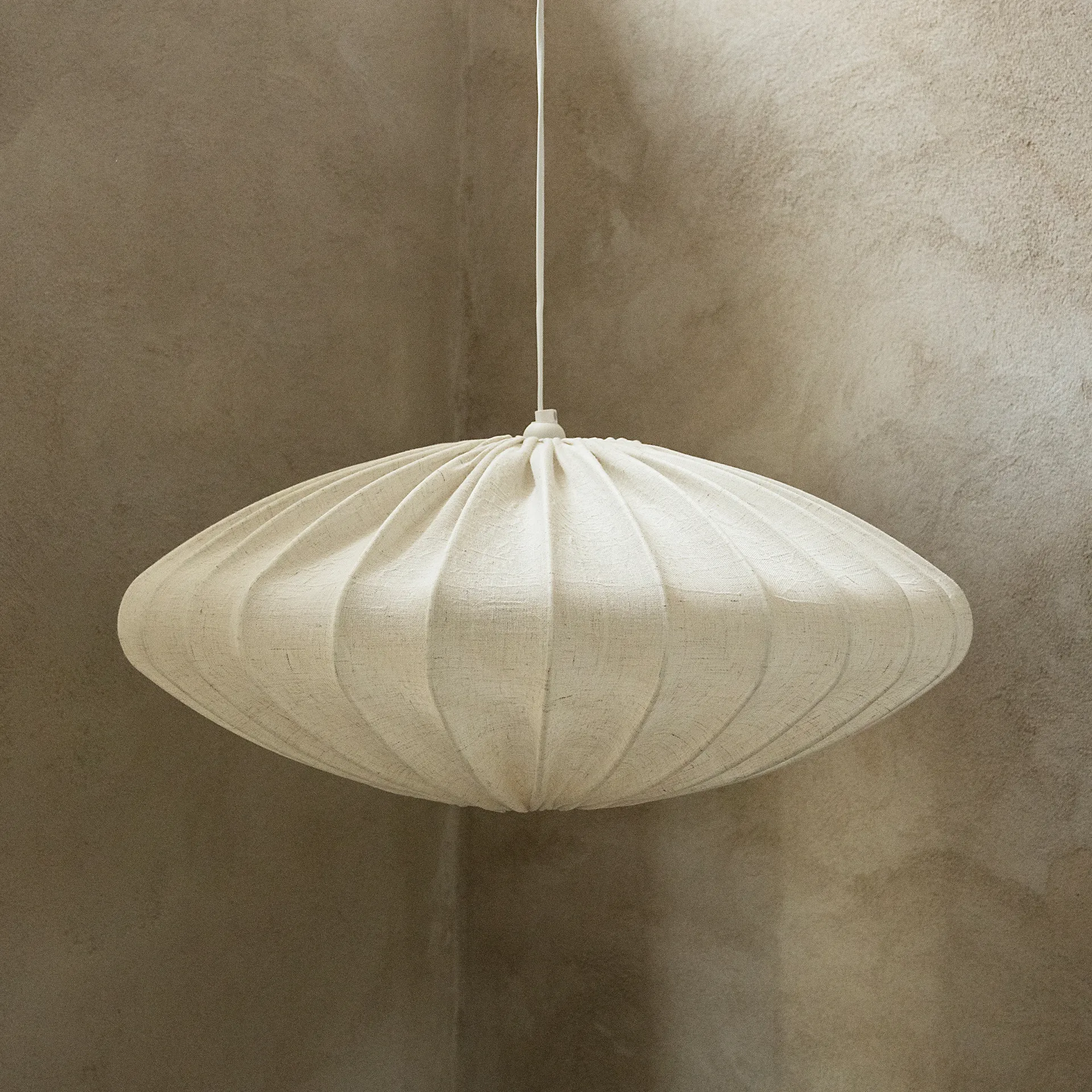 Ellipse lampskärm 65 cm linne, Natural Watt & Veke