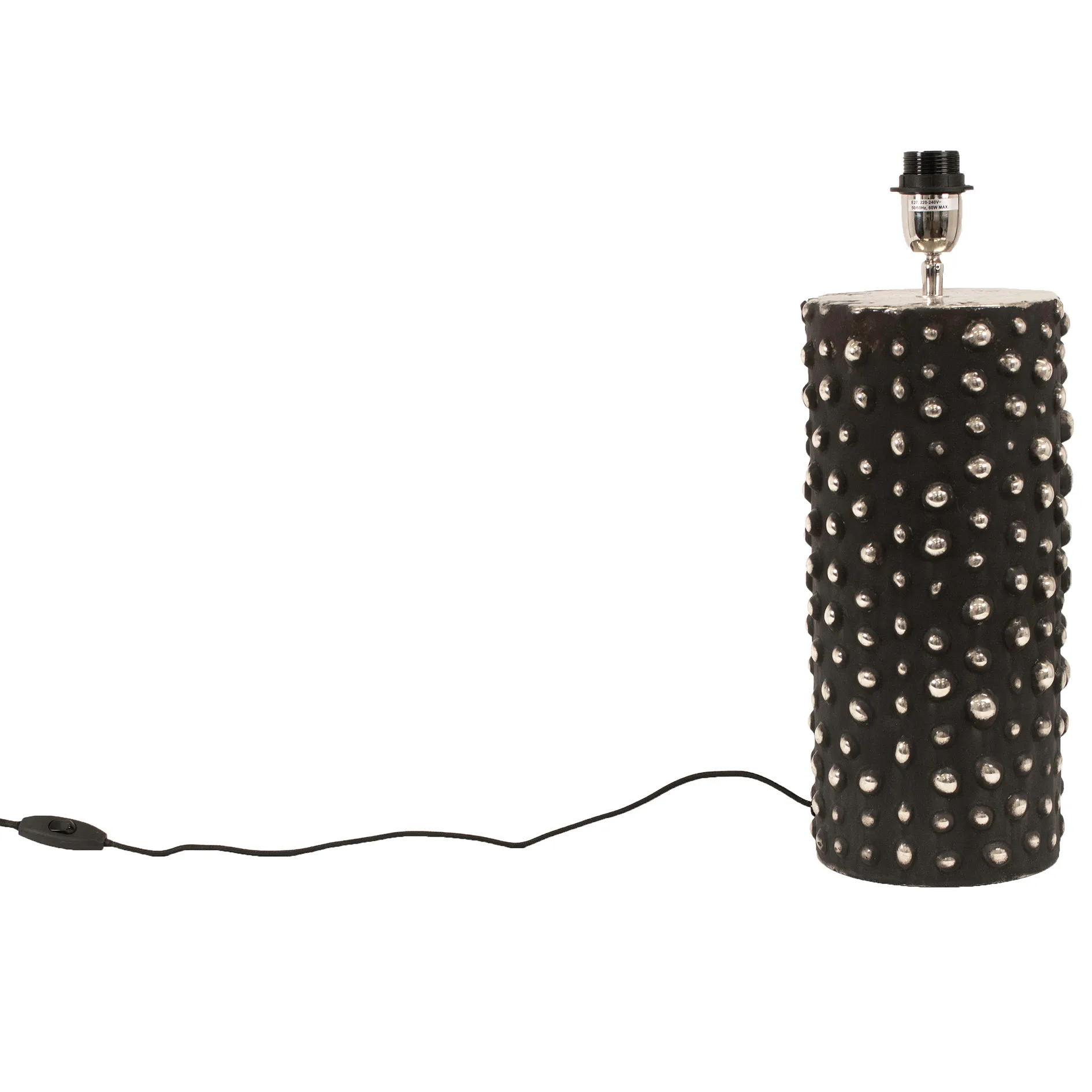 Peggy lampfot 28 cm, Svart-silver Watt & Veke