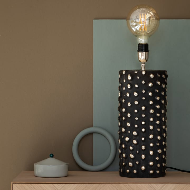 Peggy lampfot 28 cm, Svart-silver Watt & Veke