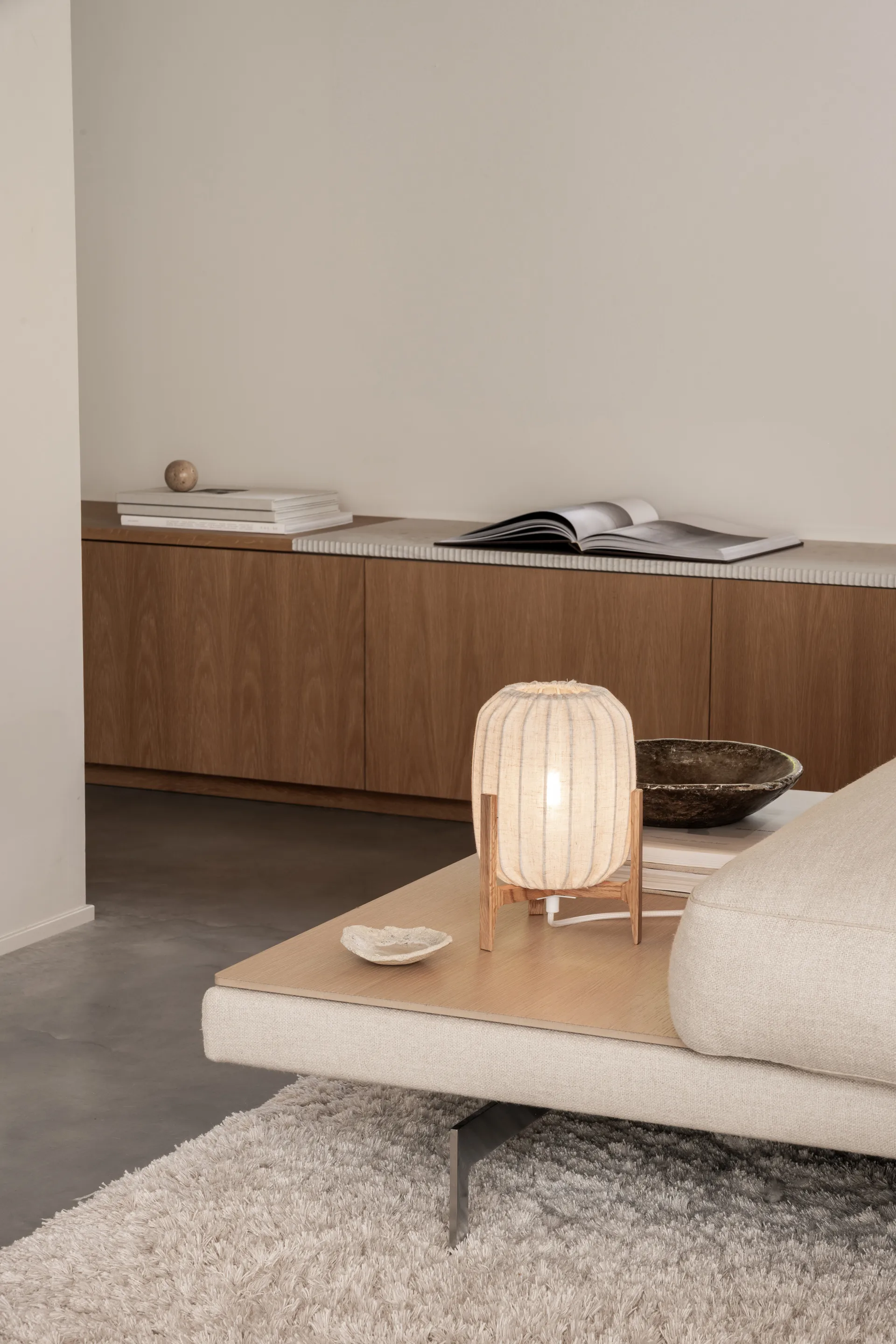 Prisma bordslampa, Oak-Natural, Mini Ø16x24,3 cm Watt & Veke