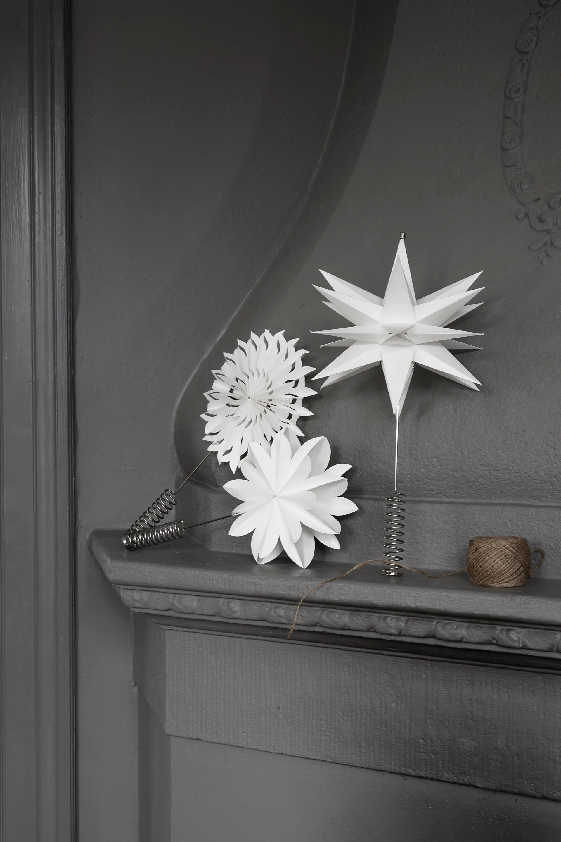 Sputnik toppstjärna Ø25 cm, Vit Watt & Veke