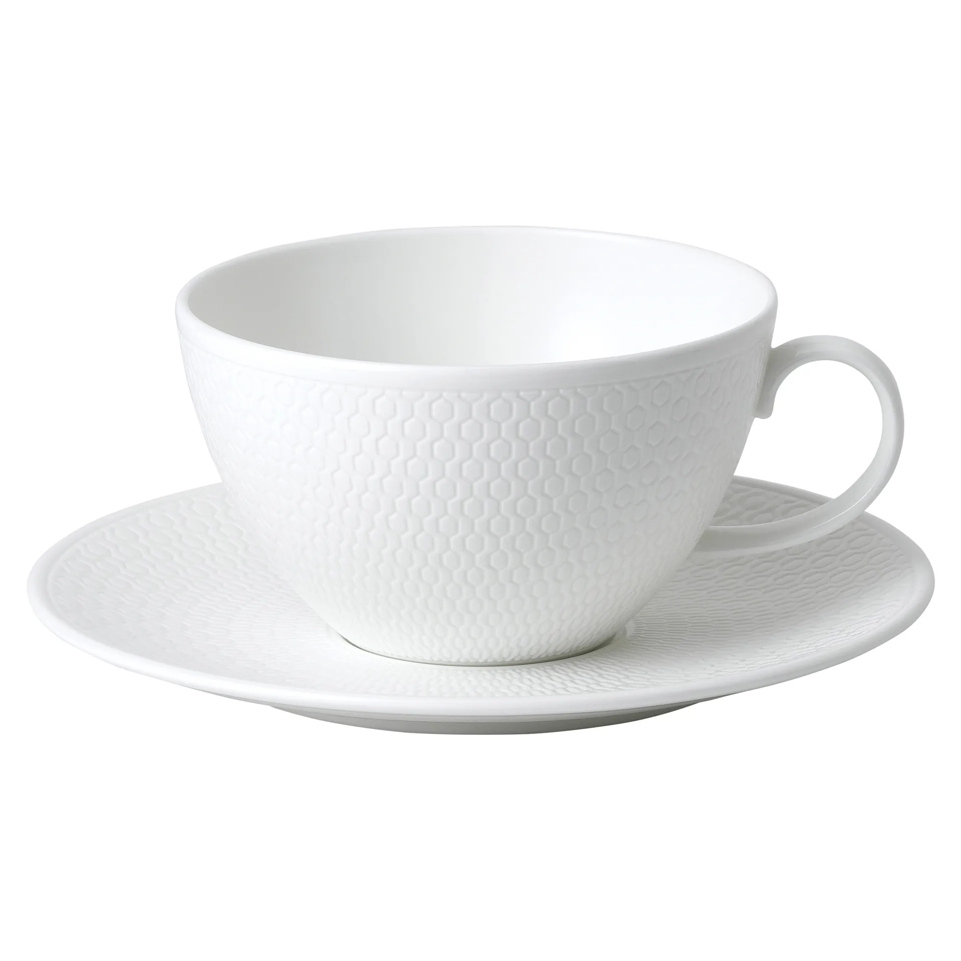 Gio tekopp med fat, vit Wedgwood