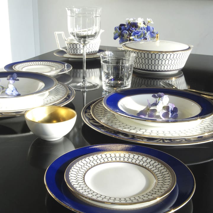 Renaissance Gold fat till såskanna, blå Wedgwood