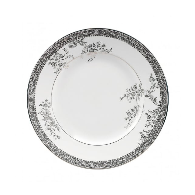 Wedgwood Vera Wang Lace Platinum tallrik 20 cm | Skandinavisk Design | Assietter | Vit