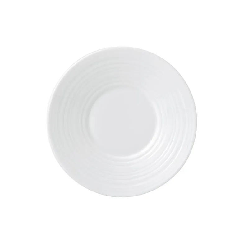 White Strata espressofat, Ø12 cm Wedgwood