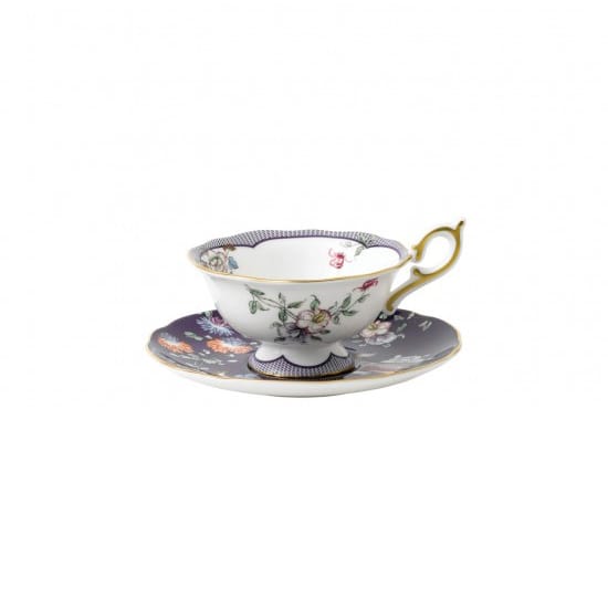 Wonderlust liten tekopp med fat - midnight garden - Wedgwood