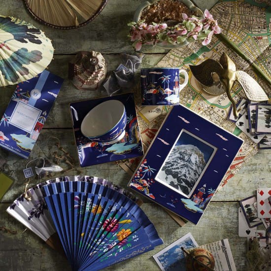 Wonderlust mugg stor, blue pagoda Wedgwood