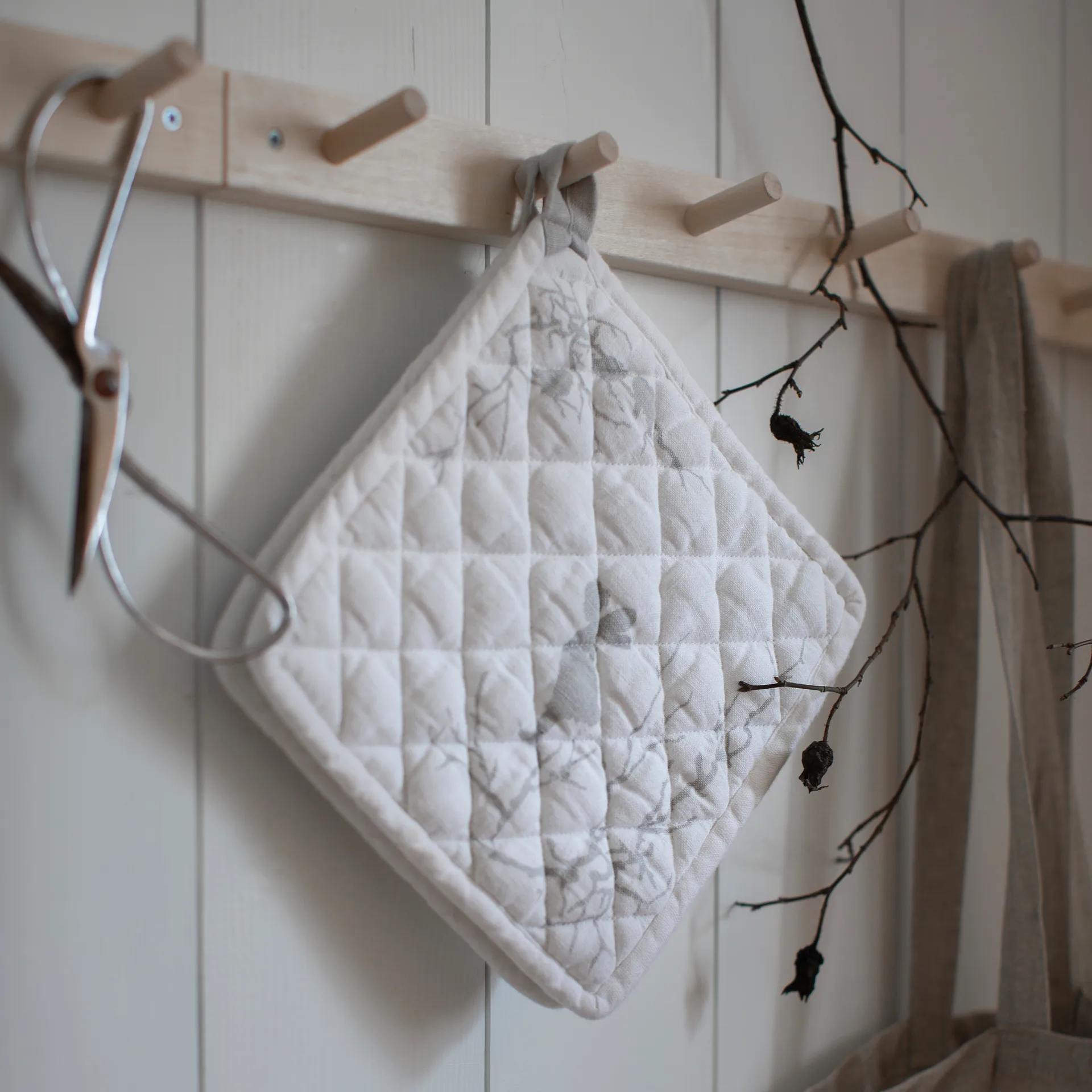 Alv grytlapp 2-pack, Vit Wik & Walsøe