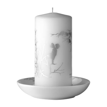 Alv ljusstake Ø14 cm - Vit-grå - Wik & Walsøe