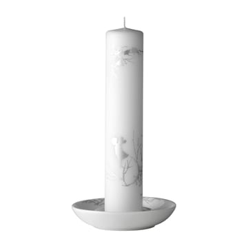 Alv ljusstake Ø14 cm - Vit-grå - Wik & Walsøe