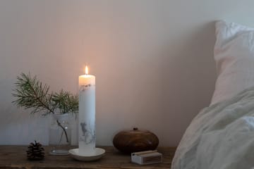 Alv ljusstake Ø14 cm - Vit-grå - Wik & Walsøe