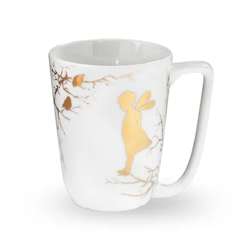 Alv mugg 30 cl, vit-guld Wik & Walsøe