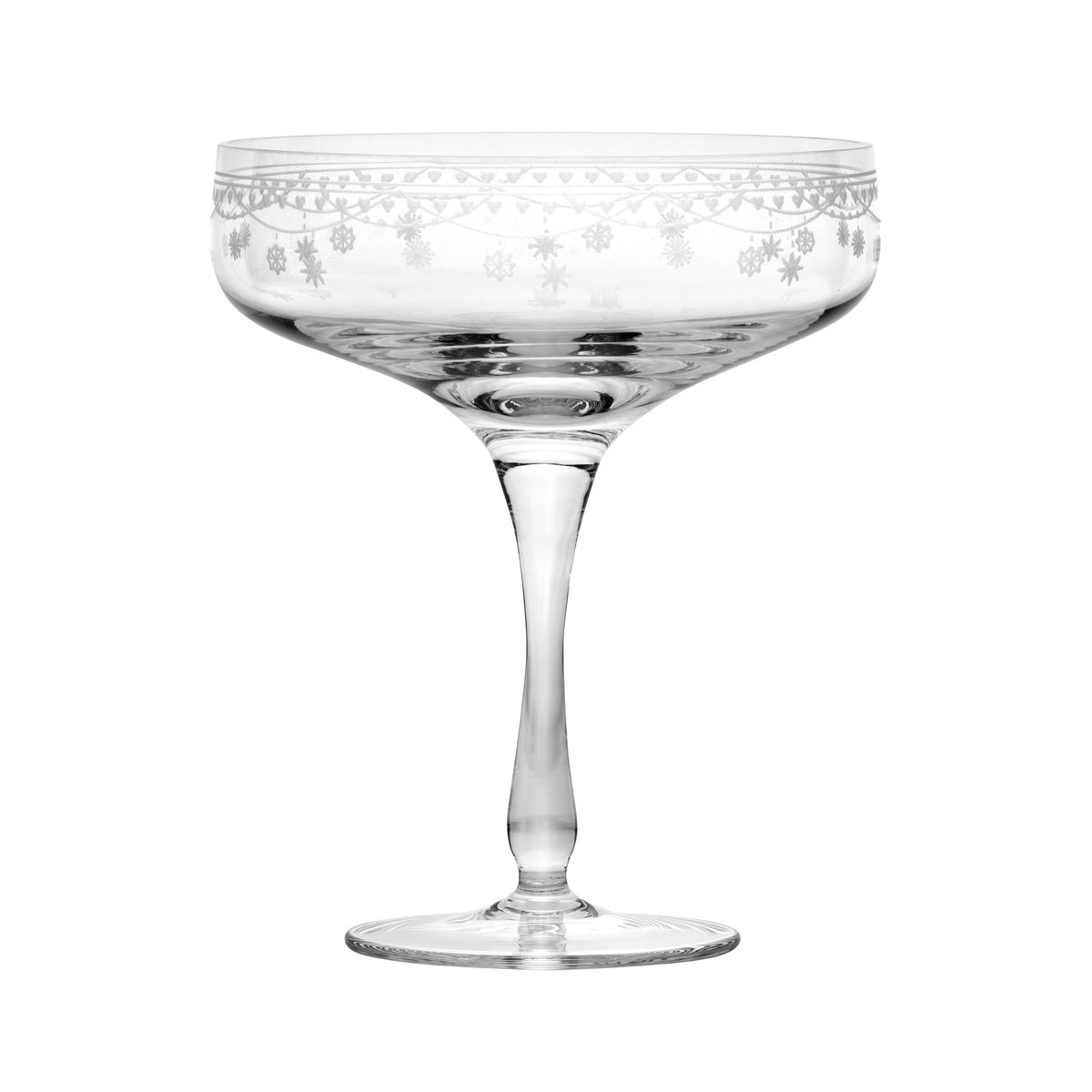 Wik & Walse Julemorgen champagneglas 20 cl | Skandinavisk Design | Champagneglas | Transparent
