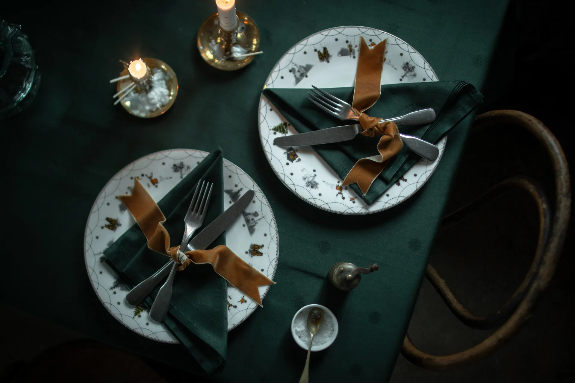 Julemorgen duk , Grön, 140x240 cm Wik & Walsøe