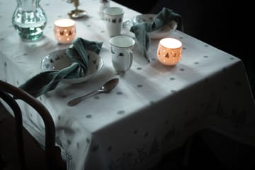Julemorgen duk  - Vit-grön, 140x300 cm - Wik & Walsøe