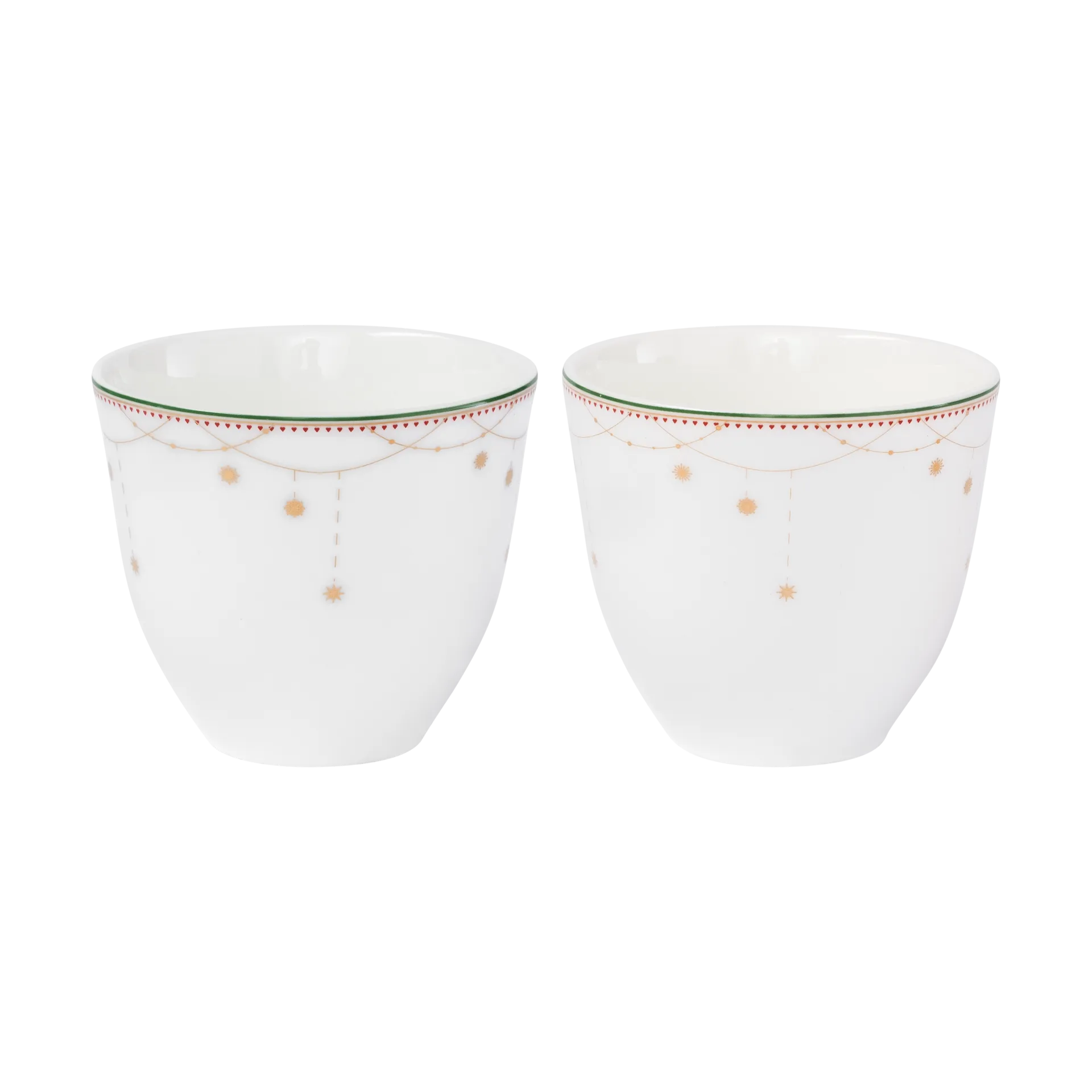 Julemorgen Girlander kopp 2-pack 20 cl, Vit Wik & Walsøe