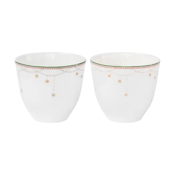 Julemorgen Girlander kopp 2-pack 20 cl - Vit - Wik & Walsøe