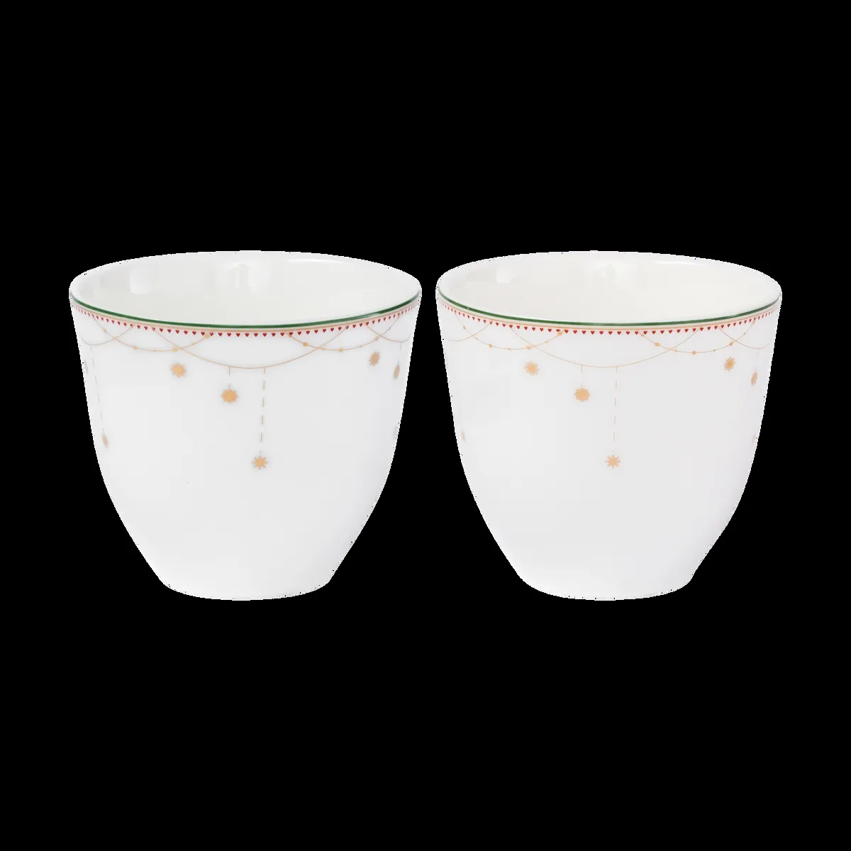 Wik & Walsøe Julemorgen Girlander kopp 2-pack 20 cl Vit