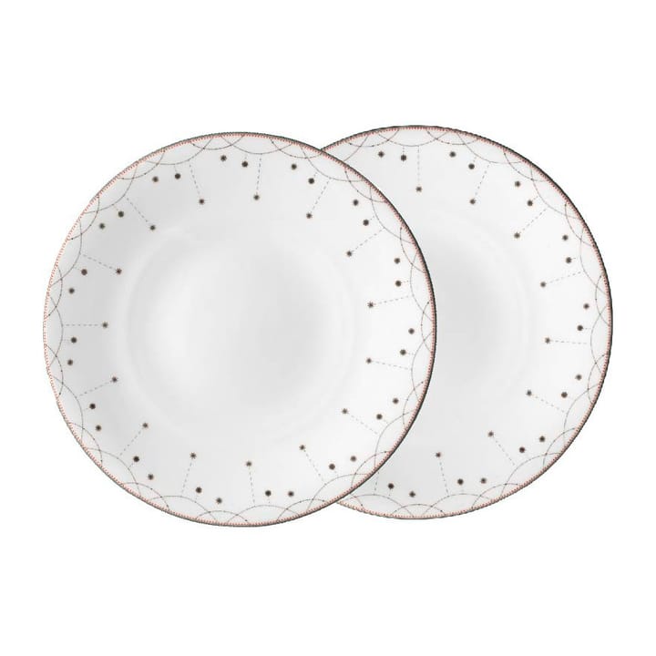 Julemorgen Girlander tallrik 2-pack Ø28 cm - Vit - Wik & Walsøe