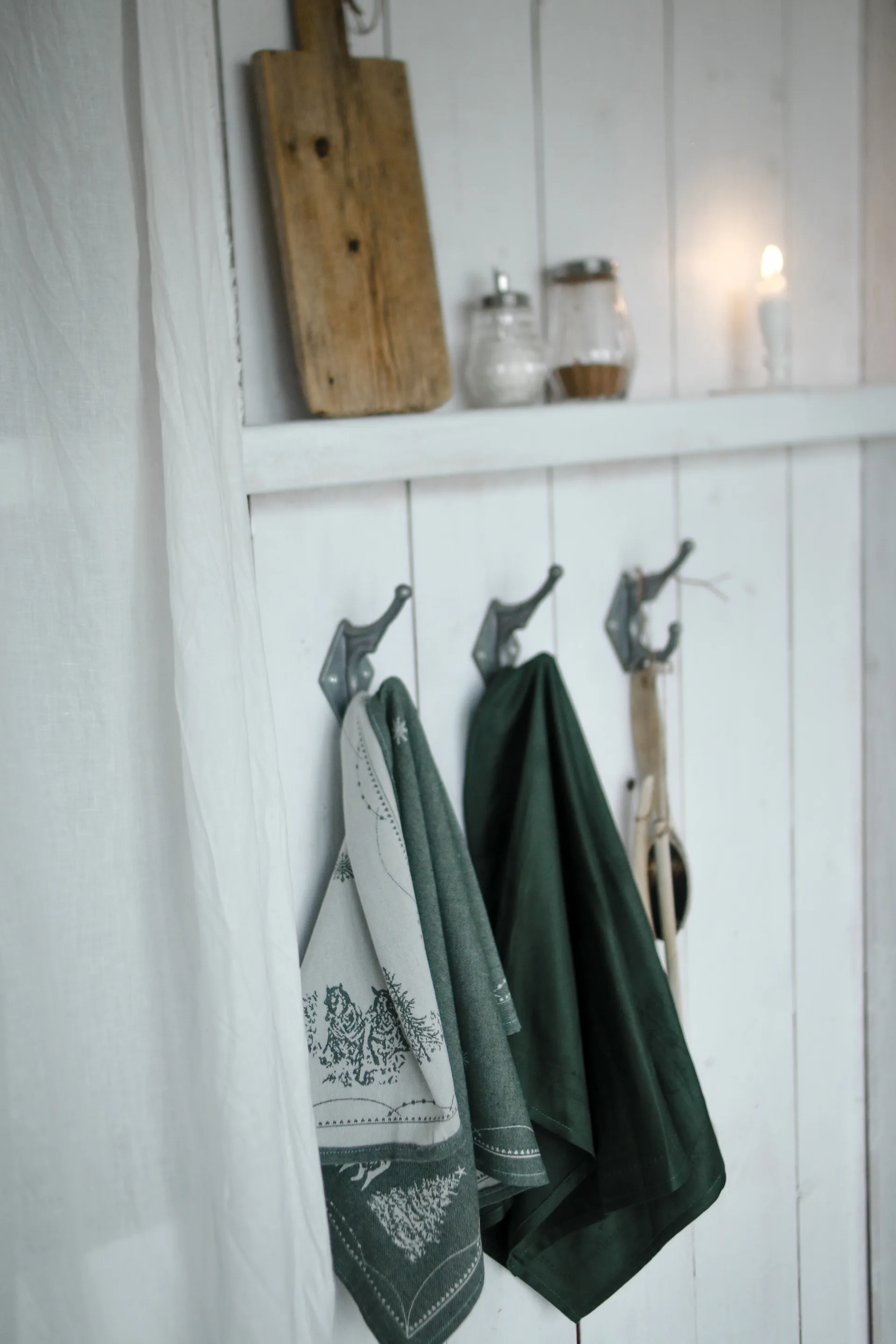 Julemorgen kökshandduk 50x70 cm, Grön Wik & Walsøe