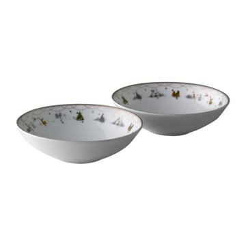 Julemorgen liten skål 2-pack Ø16 cm - Vit - Wik & Walsøe