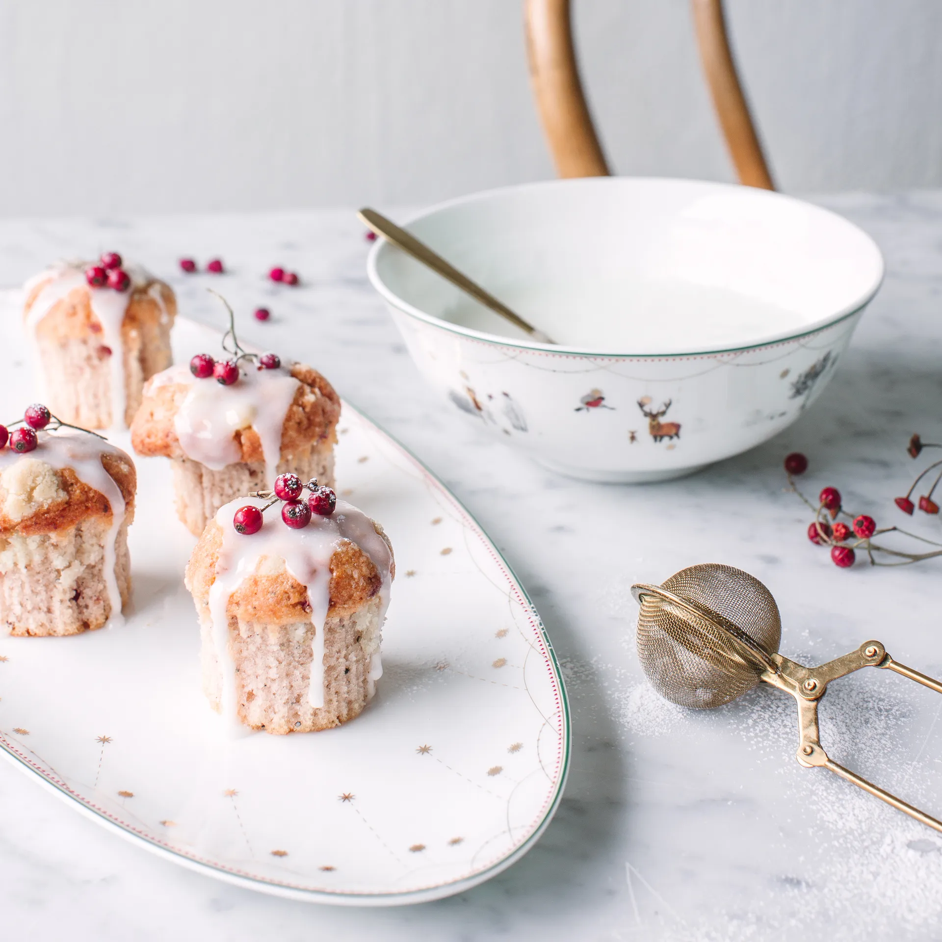 Julemorgen serveringsfat ovalt, 41 cm Wik & Walsøe