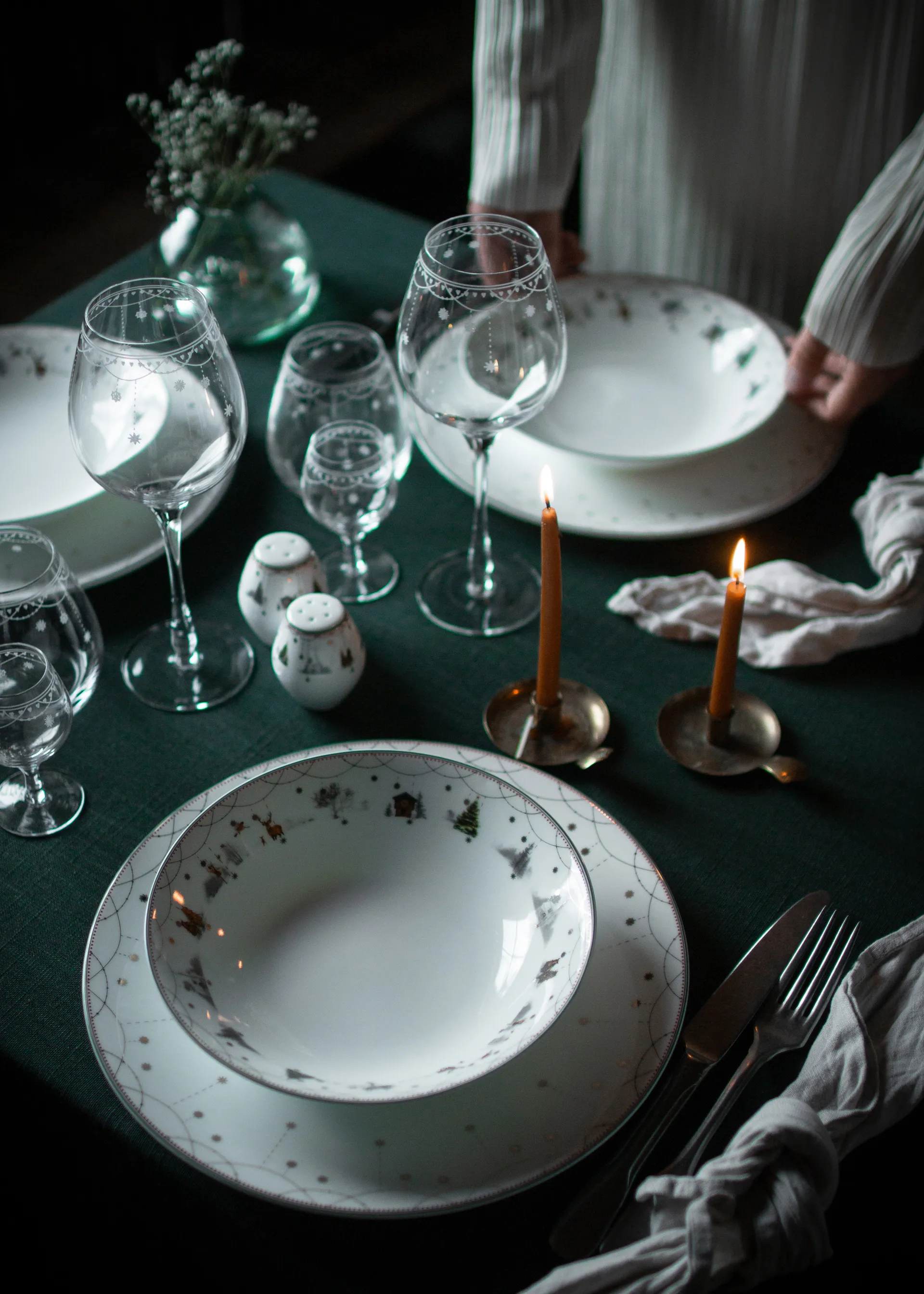 Julemorgen Story salt & pepparkar 2 delar, Vit Wik & Walsøe