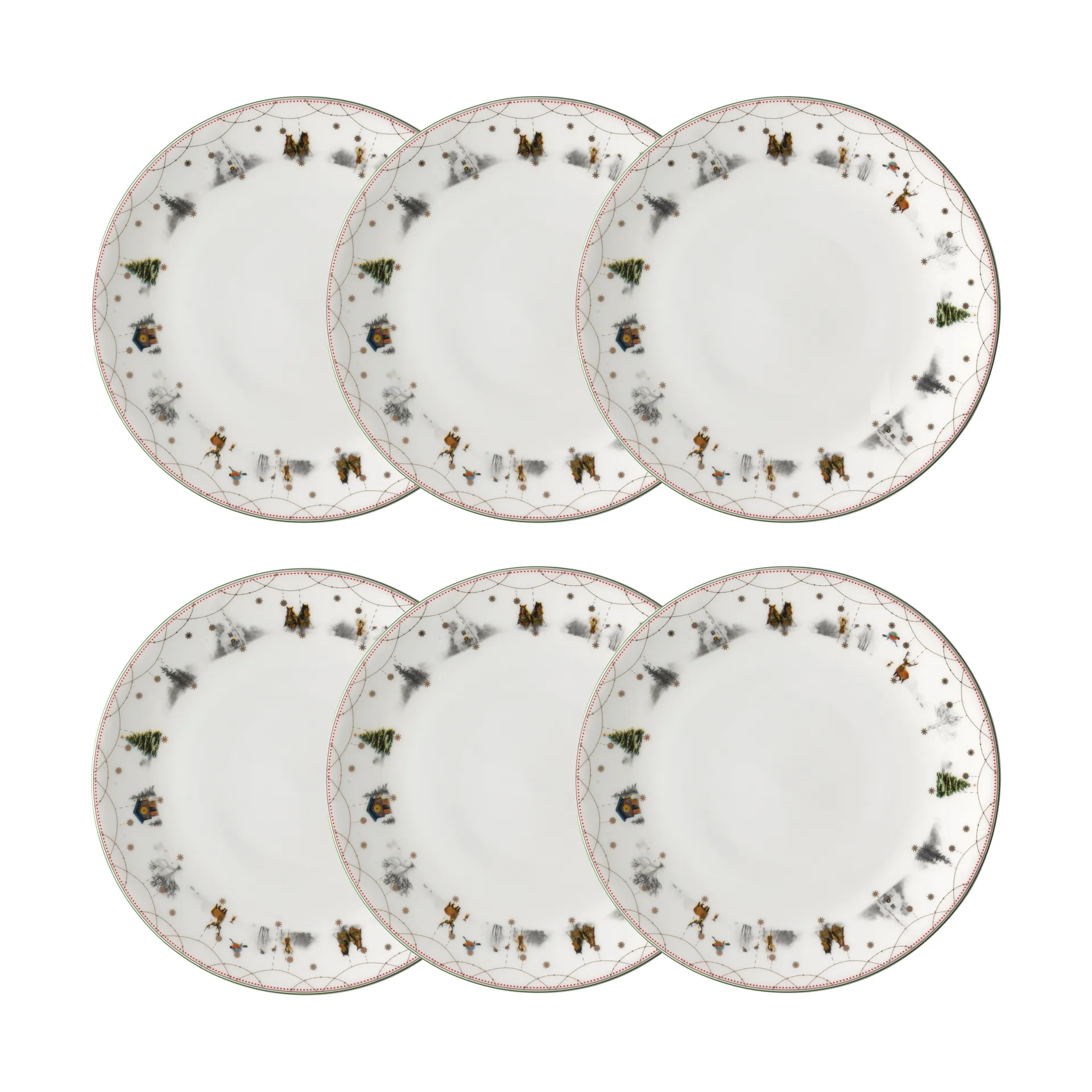 Julemorgen tallrik Ø28 cm 6-pack,  Wik & Walsøe