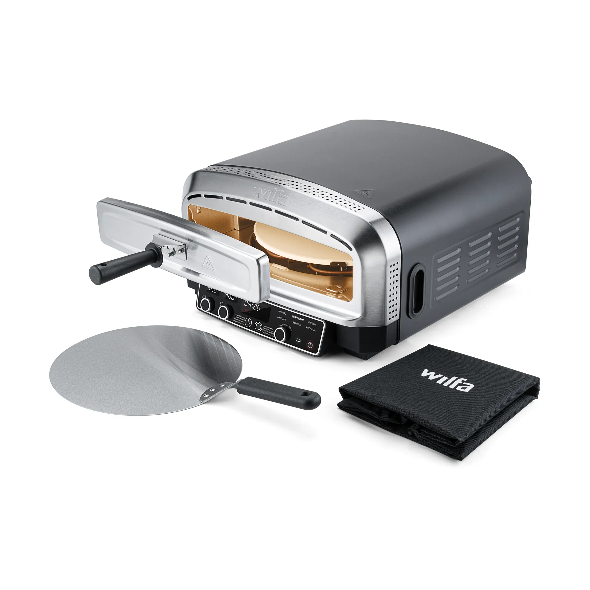 Wilfa crust elektrisk pizzaugn PO2B-E2200, Grå Wilfa