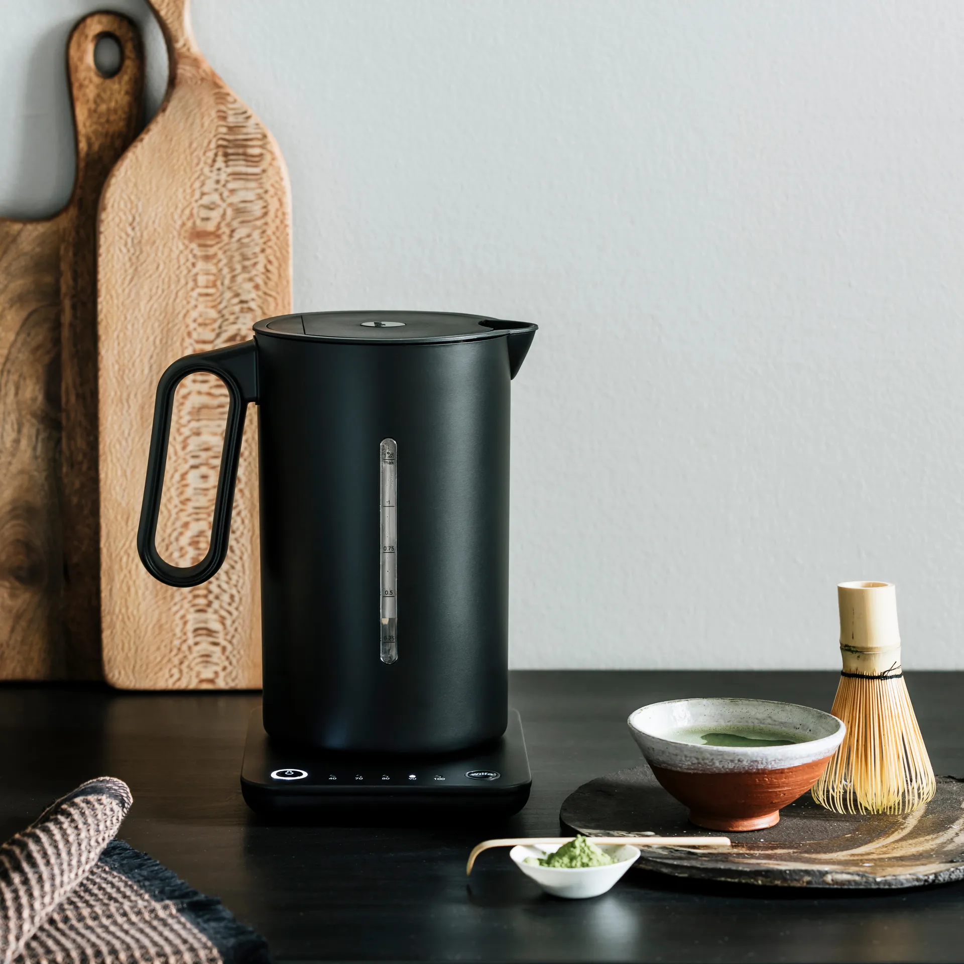 WSDK-2000B vattenkokare temperaturval 1,25 L, Svart Wilfa