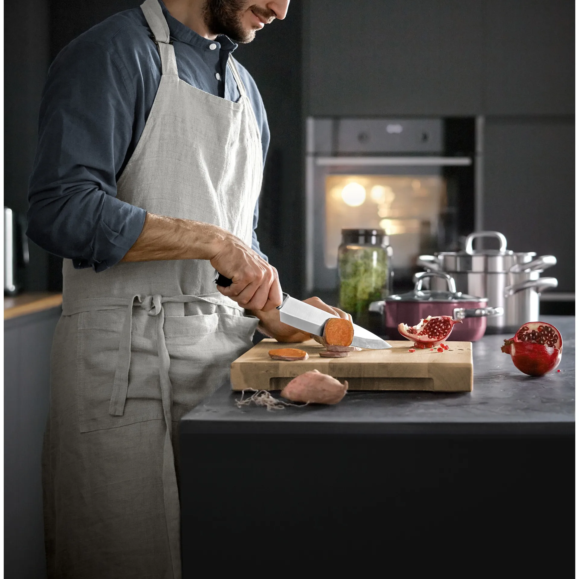 Kineo knivblock med 4 knivar cromargan, Rostfritt stål WMF