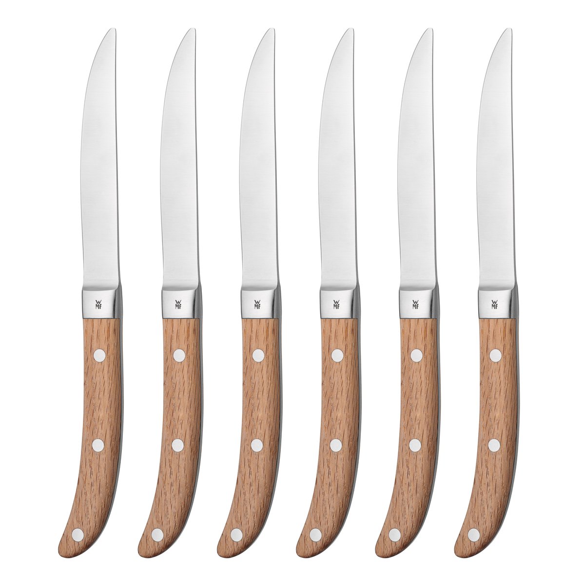 WMF Ranch grillkniv 6 delar Rostfritt stål | Skandinavisk Design | Grillbestick | Silverfärgad