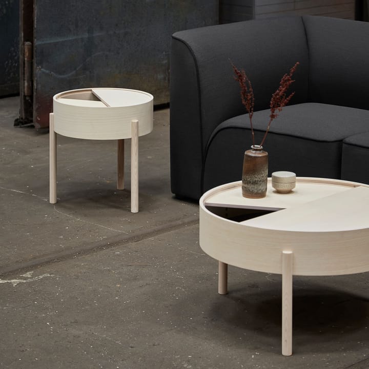 Arc soffbord Ø66 cm, vitpigmenterad ask Woud