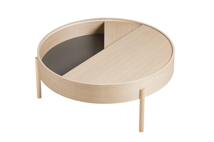 Arc soffbord Ø89 cm - Vitpigmenterad ask - Woud