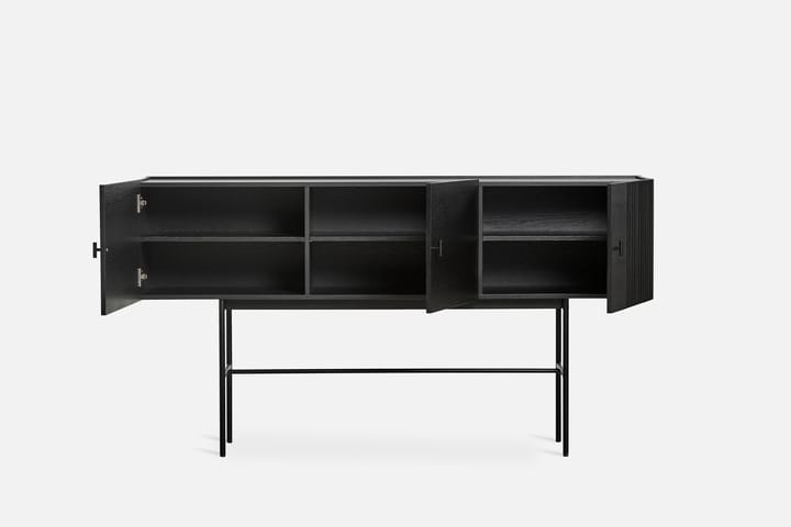 Array sidobord, 180 cm, Svartmålad ek Woud