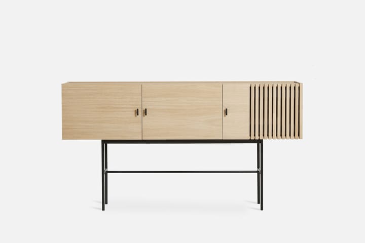 Array sidobord, 180 cm, Vitpigmenterad ek Woud