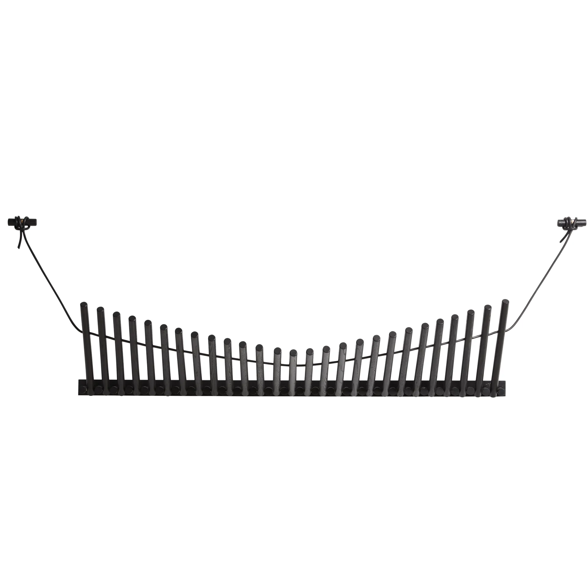 Knaegt klädhängare, svartmålad ek Woud