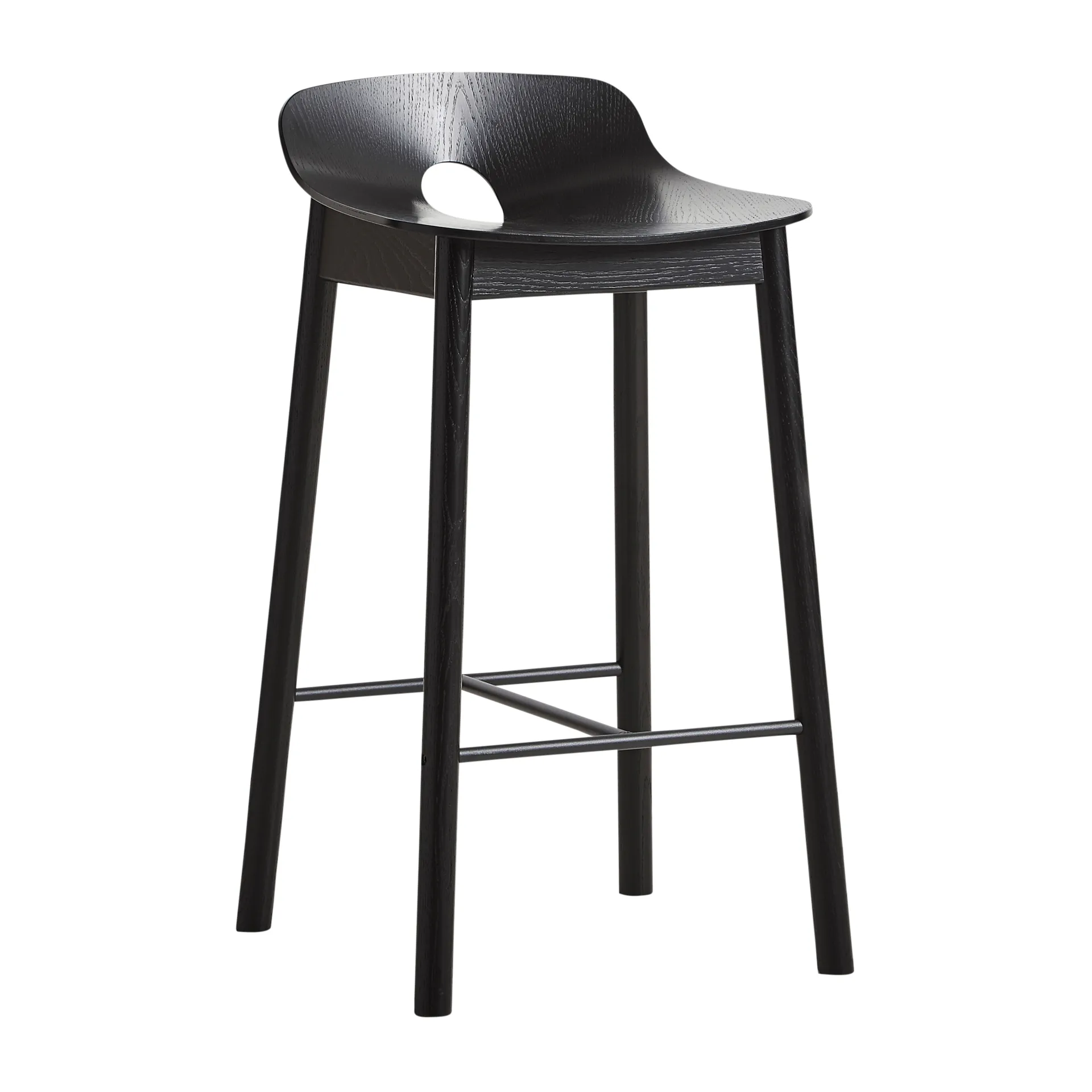 Mono barstol 65 cm, Svartmålad ask Woud