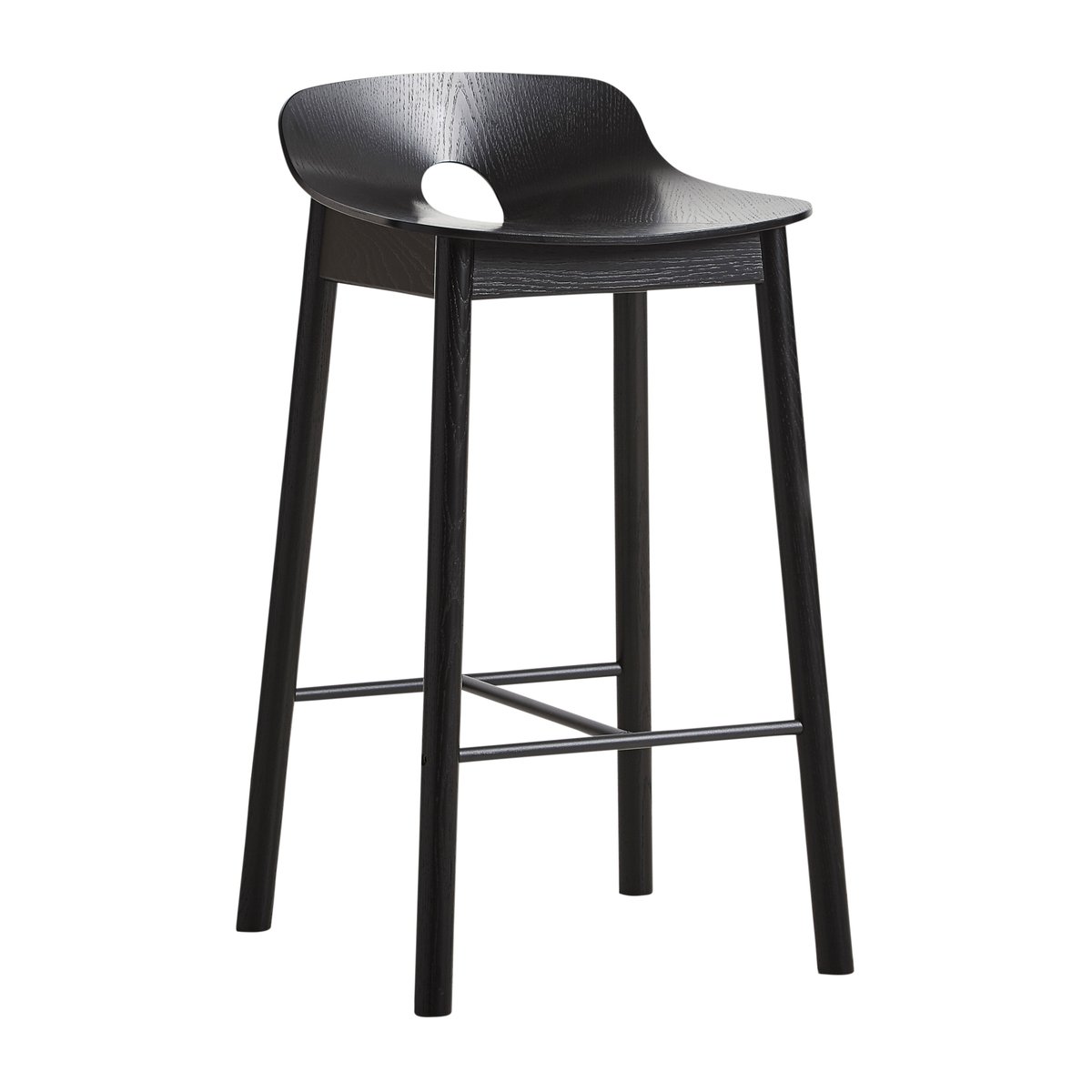 Woud Mono barstol 65 cm Svartmålad ask | Skandinavisk Design | Barstolar | Svart